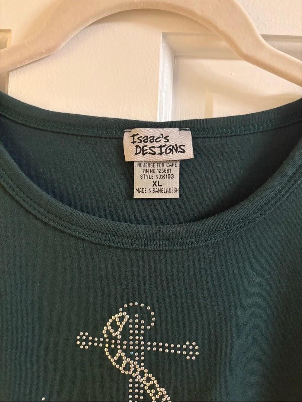 Aruba One Happy Islands Rhinestone Anchor Tee - Green